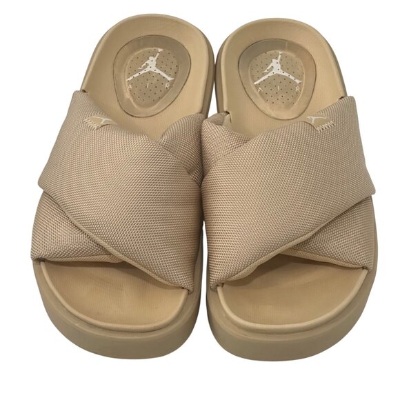 Womens Air Jordan Sophia Slide Sandals Sesame/White Size 7 Platform Slippers - Picture 4 of 13